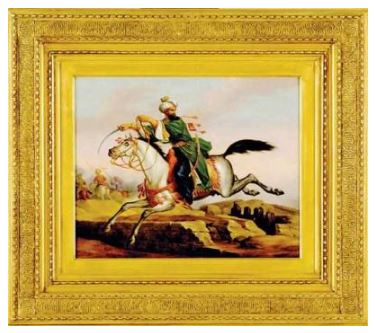 John Archibald Woodside Pennsylvania (1781-1852) ARAB CHIEFTAIN ON STALLION 1831 oil on canvas